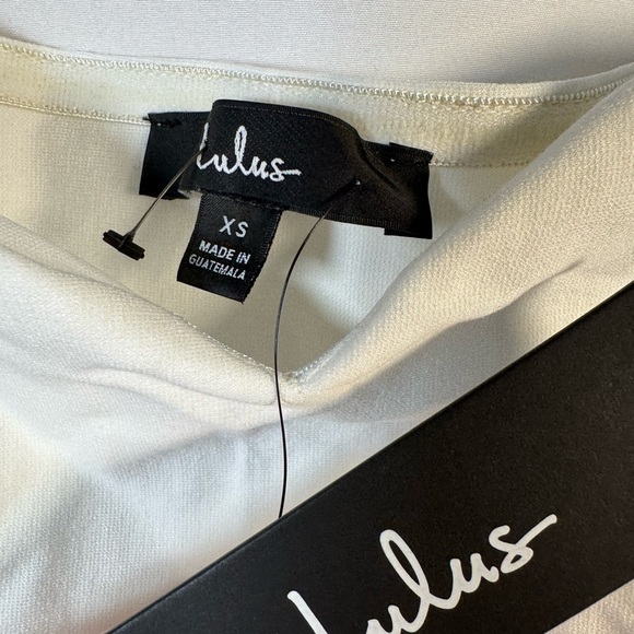 Lulus How Much I Care Off The Shoulder Midi Ivory Dress XS - Picture 8 of 14